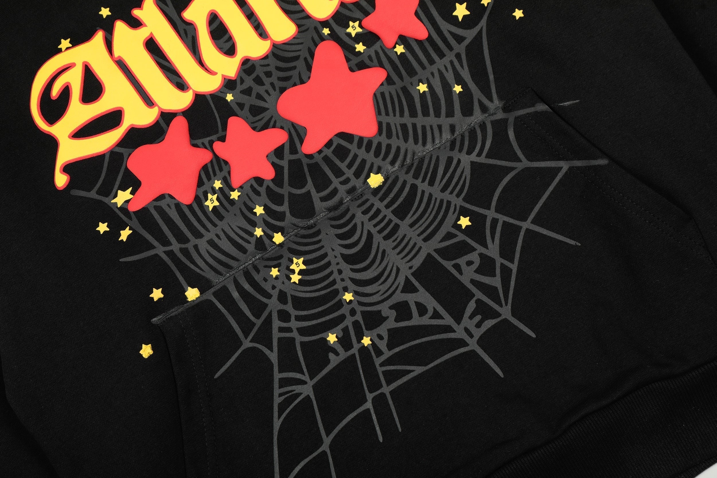 Sp5der Black Atlanta Spider Web Hoodie Sweatpants Set