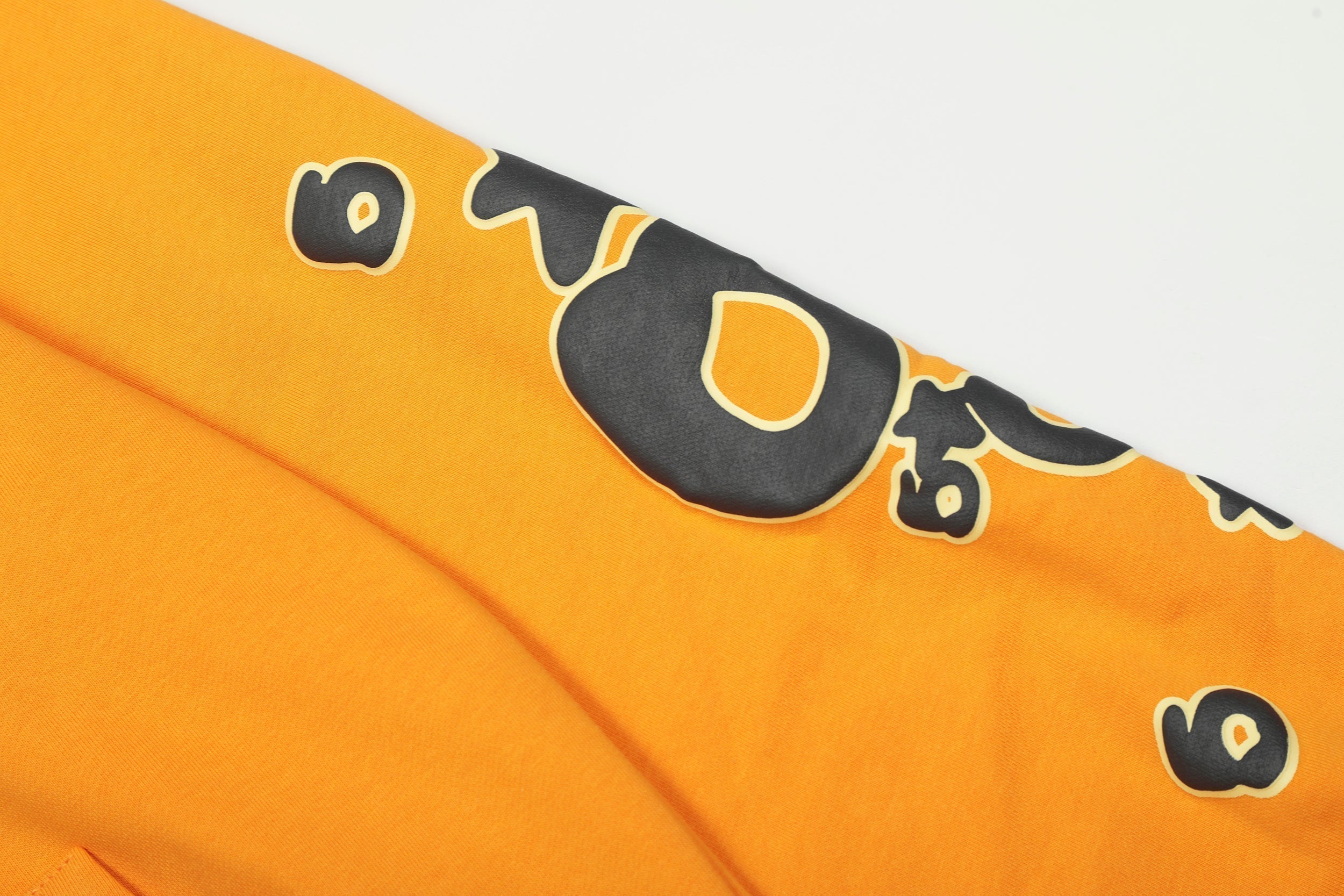 Sp5der Orange Star Graphic Pullover Hoodie