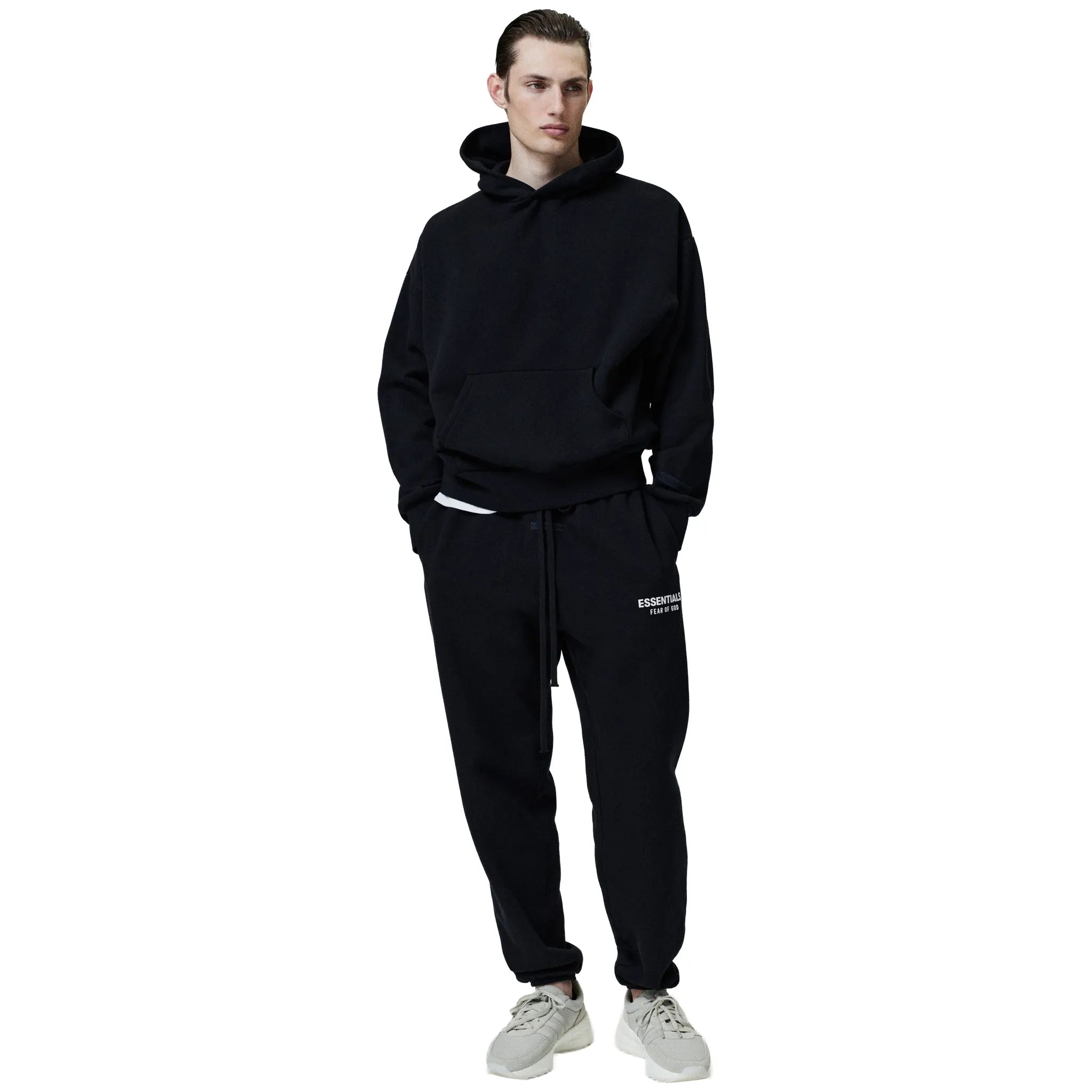 Fear Of God Essentials Classic Jet Black Hoodie (SS25)