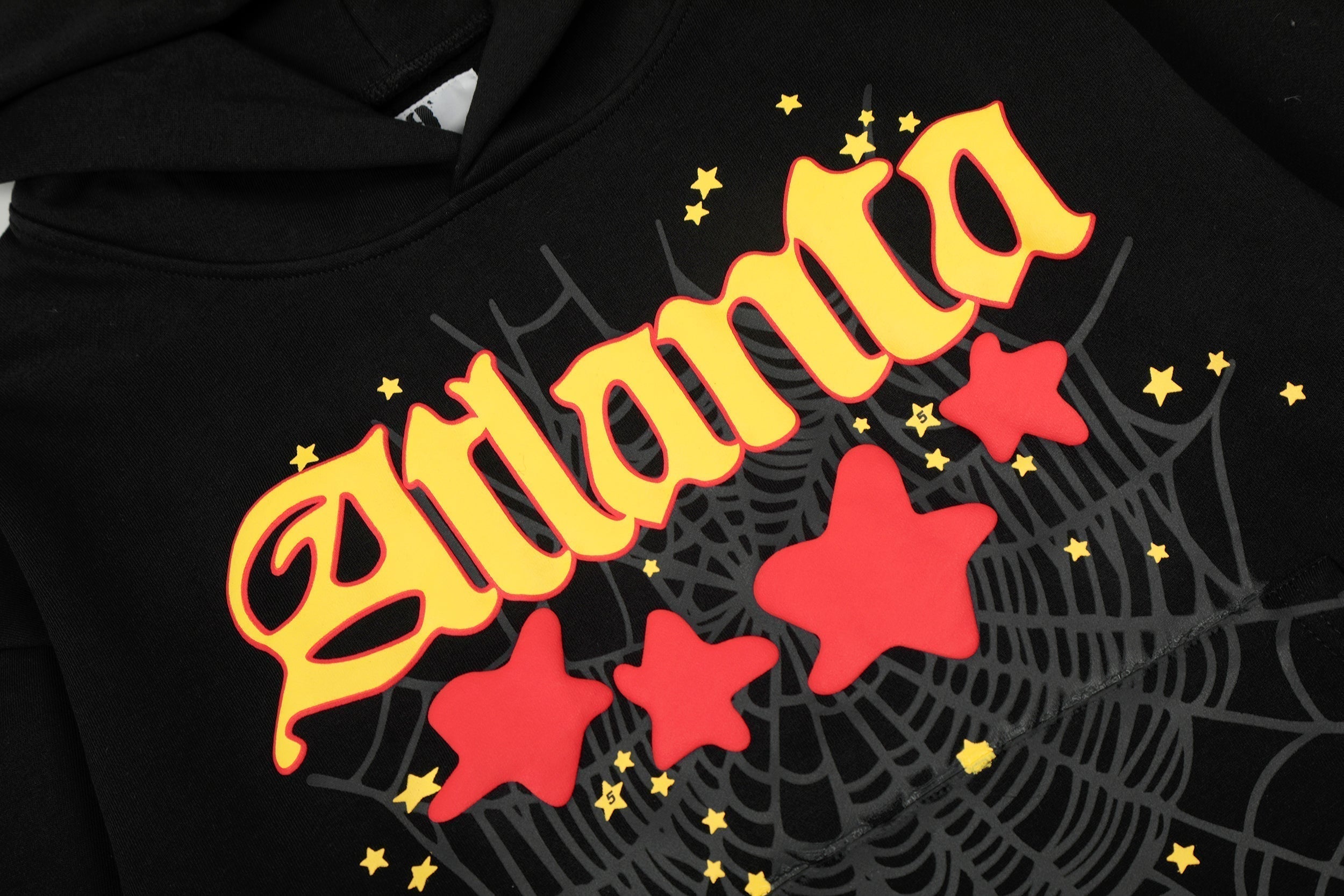 Sp5der Black Atlanta Spider Web Hoodie Sweatpants Set